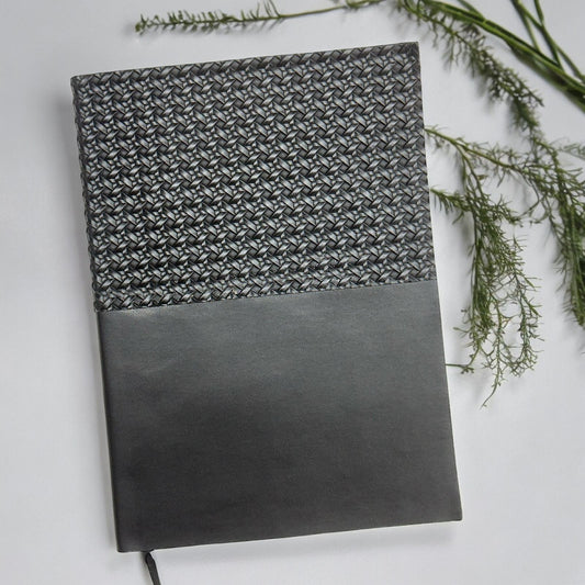 Black Weave - A5 Notebook - Karigar Chiriyaa