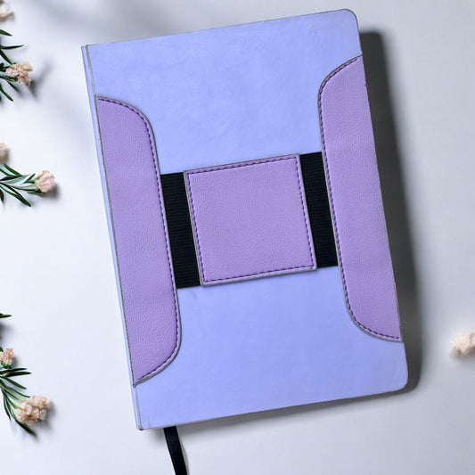 Lavender Mobile Holder - A5 Notebook - Karigar Chiriyaa