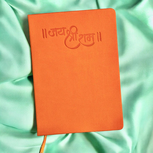 Jai Shri Ram Orange - A5 Notebook - Karigar Chiriyaa