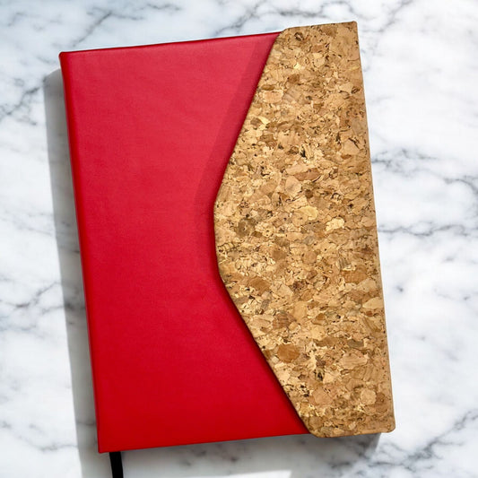 Red Cork Flap - A5 Notebook - Karigar Chiriyaa