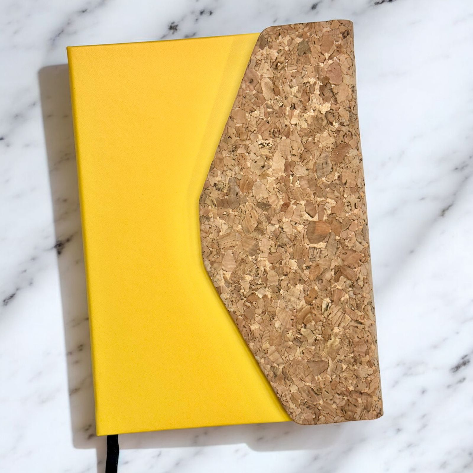 Yellow Cork Flap - A5 Notebook - Karigar Chiriyaa