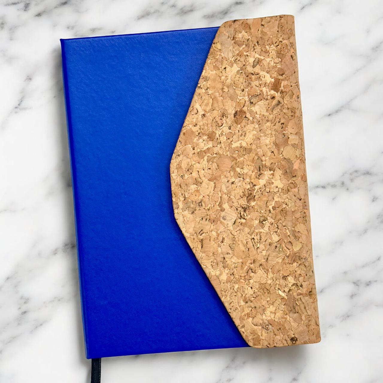 Blue Cork Flap - A5 Notebook - Karigar Chiriyaa